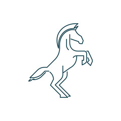 Prancing Horse Symbol in Elegant Line Art