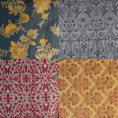 set of fabric textures and background