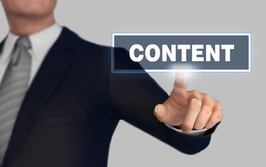 content   pushing concept 3d illustration