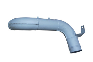 muffler pipe truck on an isolated white background
