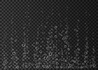 Underwater fizzing air, water or oxygen  bubbles.