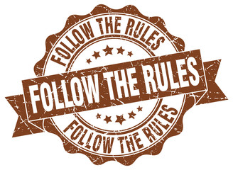 follow the rules stamp. sign. seal