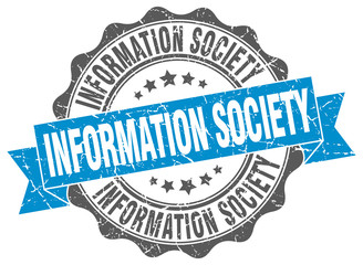 information society stamp. sign. seal