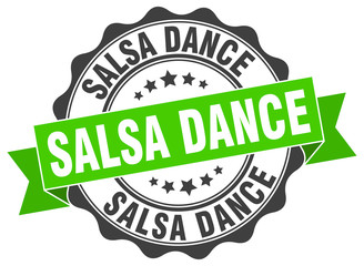 Obraz premium salsa dance stamp. sign. seal