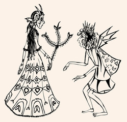 Meeting of two fairytale creatures