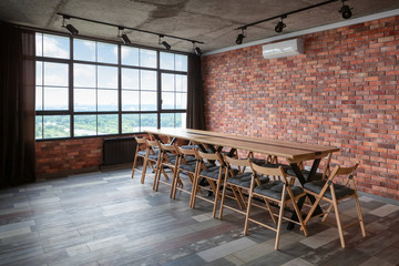Modern interior design of conference room.