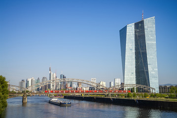 Frankfurt mit EZB und Skyline