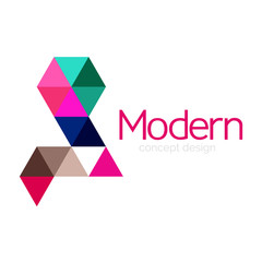 Triangle shape design abstract business logo icon design. Company logotype branding emblem idea
