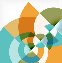 Fototapeta premium Minimal circle abstract background design, multicolored template for business or technology presentation or web brochure cover layout, wallpaper