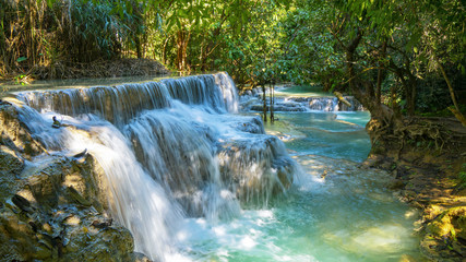 Fototapeta na wymiar Kuang Si Waterfalls Laos