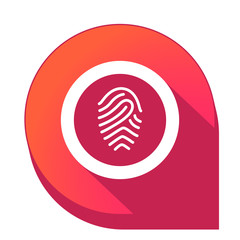 ikona z długim cieniem na tle strzałki pinezki © vempireart