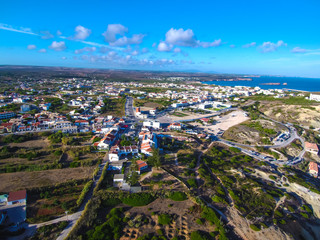 Sagres desde el aire.  Drone en Villa de Portugal en el Algarve 