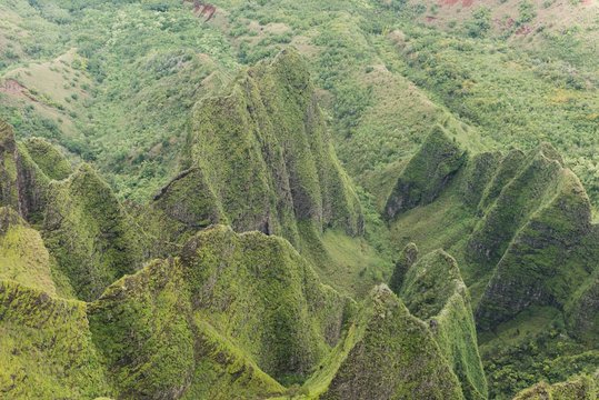 Lush mountain ranges in Na Pali Coast State Park