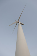 wind turbina , field and sky