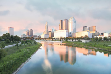 Columbus, Ohio is located along the Scioto River.  The Scioto Mile park offers lifestyle activities for residents and visitors and is a popular downtown tourism attraction.