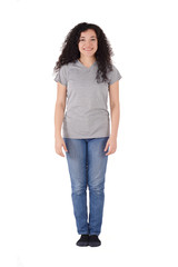 Portrait of young latin woman in a studio.