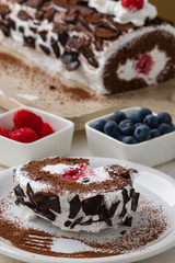 sweet tasty homemade fruit roulade snack dessert