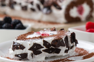 sweet tasty homemade fruit roulade snack dessert