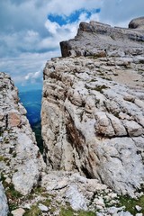 Felswand, Heiligkreuzkofel, Dolomiten