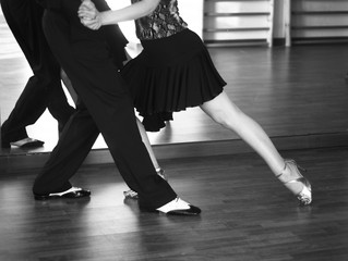 Ballroom dance salsa dancers