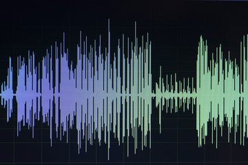 Audio sound wave studio editing