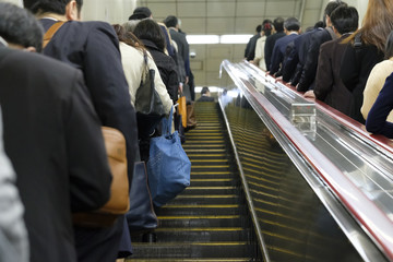 People going to work