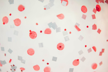 Children party background. Holiday spirit. Circles and squares.