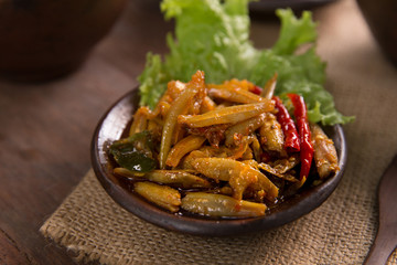 sambal teri. javanese traditional food