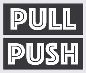 push and pull vector illustration