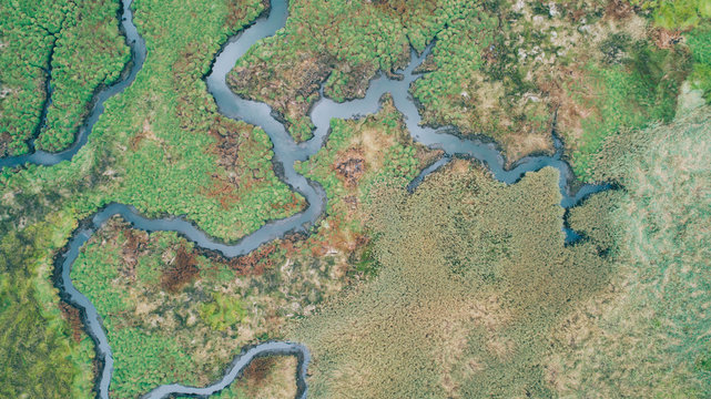River aerial view
