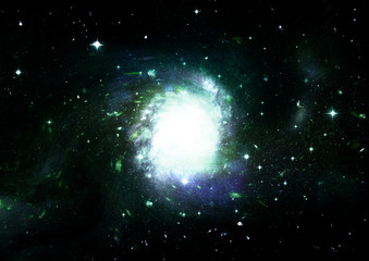 Obraz premium Stars, dust and gas nebula in a far galaxy