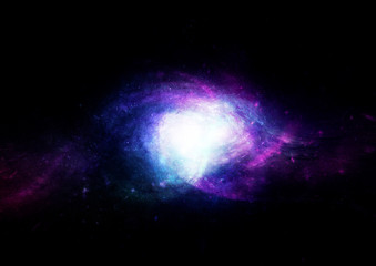 Stars, dust and gas nebula in a far galaxy