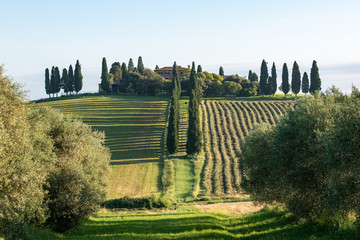 The most beautiful view in Tuscany Italy.