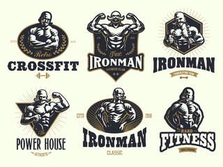 Fototapeta premium A vintage strong man with a mustache.