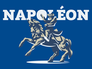 Napoleon on horseback. 