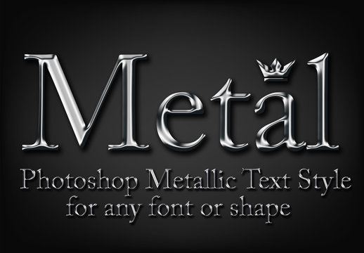 Silver Metal Serif Typeset