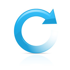 Refresh or reload symbol - blue circular arrow