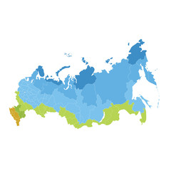 Map of Russia administrative division