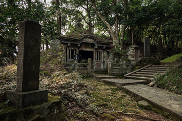 An old and abandoned shinto shrine lost deep in the forest on the slopes of Nokogori mountain. The stairs lead to the shrine and wind up further to the woods 