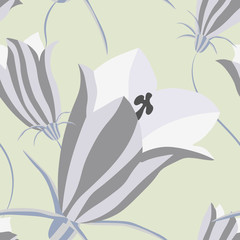 Bright modern floral pattern vector seamless