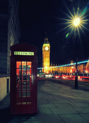Fototapeta na wymiar The Big Ben in London at night