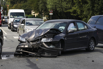 Obraz na płótnie Canvas cars involved in a collision or crash