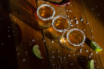 Traditional tequila shots