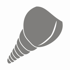 Silhouette print shell. Template for the design of goods with a marine theme.