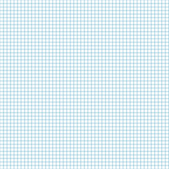 Checkered geometric background with blue lines. Sheet of school notebook. Vector illustration