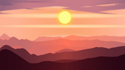 Calm day, beautiful mountains