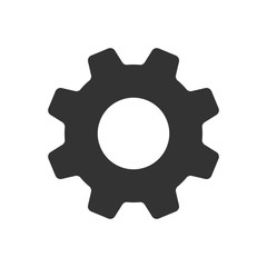 Setting, Gear, Tool, Cog Isolated Flat Web Mobile Icon Vector Sign Symbol Button Element Silhouette