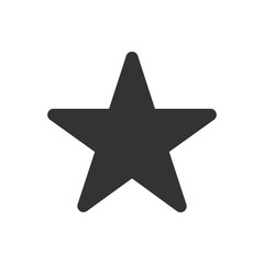 Star icon symbol isolated on white background for your web site design, star logo, app, UI. Star icon in trendy flat style. Vector illustration.