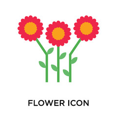 flower icon isolated on white background. Simple and editable flower icons. Modern icon vector illustration.