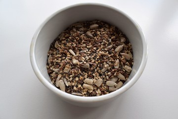 Mixture of sunflower, sesame and chia seeds 